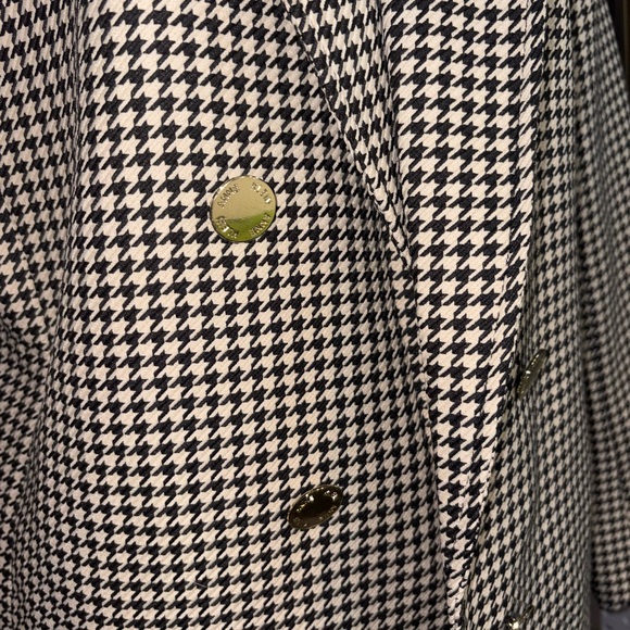ANNE KLEIN 
Faux Double Breasted Jacquard Knit Blazer xl houndstooth black - Picture 5 of 10